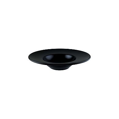 Notte dia.11" h:2.5" 14 oz. Round Black Porcelain Bowl (Set of 2)