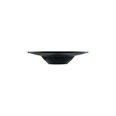 Notte dia.11" h:2.5" 14 oz. Round Black Porcelain Bowl (Set of 2)