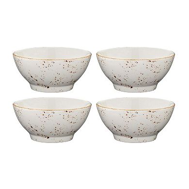 Grain dia.5.5" h:2.75" 15 oz. Round Decorated Porcelain Bowl (Set of 4)