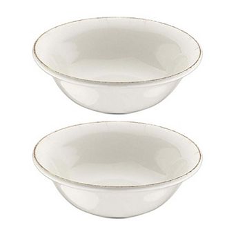 Retro dia.8" h:2.5" 30 oz. Round Decorated Porcelain Bowl (Set of 2)