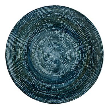 Patera Denim dia.12" Round Decorated Porcelain Plate (Set of 4)