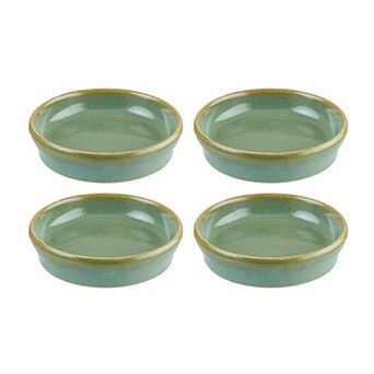 Sage dia.4" h:1" 1 oz. Round Green Porcelain Bowl (Set of 4)