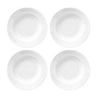 Porcelain Saturn dia.8.5" h:1.25" 8 oz. Round White Porcelain Bowl (Set of 4)