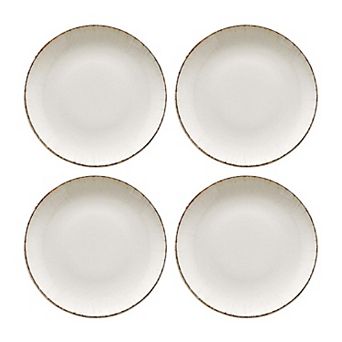 Retro dia.6.75" Round Decorated Porcelain Plate (Set of 4)