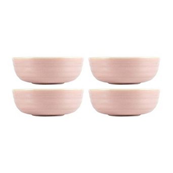Pink Pott dia.5.75" h:2" 16 oz. Round Pink Porcelain Bowl (Set of 4)