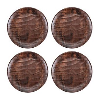 Turgla Composite dia.6.75" Round Brown Composite Plate (Set of 4)