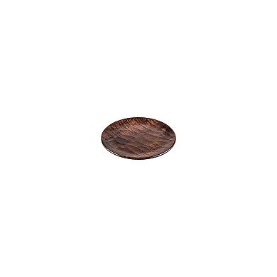 Turgla Composite dia.6.75" Round Brown Composite Plate (Set of 4)