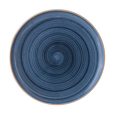 Dusk dia.9" Round Blue Porcelain Plate (Set of 4)