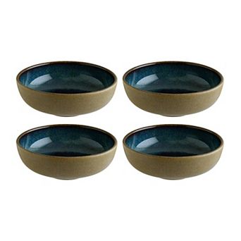Sphere Ocean dia.5.5" h:2" 15 oz. Round Blue Porcelain Bowl (Set of 4)