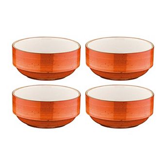 Terracota dia.5.5" h:2.5" 17 oz. Round Terracotta Porcelain Bowl (Set of 4)