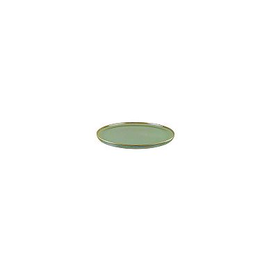 Sage dia.6.25" Round Green Porcelain Plate (Set of 4)