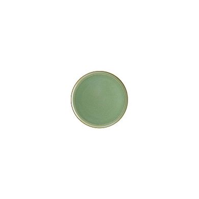Sage dia.6.25" Round Green Porcelain Plate (Set of 4)