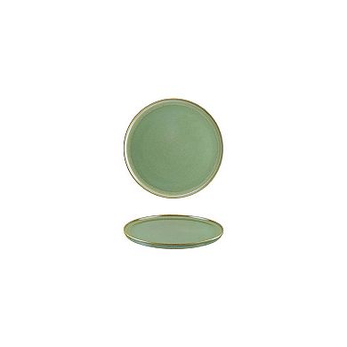 Sage dia.6.25" Round Green Porcelain Plate (Set of 4)