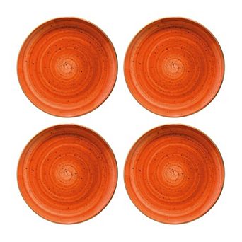 Terracota dia.8.25" Round Terracotta Porcelain Plate (Set of 4)