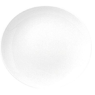 Porcelain Delta-Coupe 11" x 10" Oval White Porcelain Plate (Set of 4)