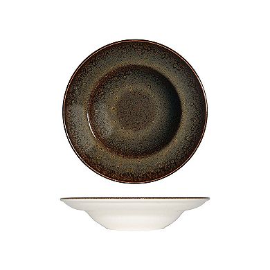 Tierra dia.11.75" h:2.5" 19 oz. Round Brown Porcelain Bowl (Set of 2)