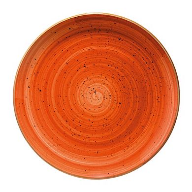 Terracota dia.10" Round Terracotta Porcelain Plate (Set of 4)