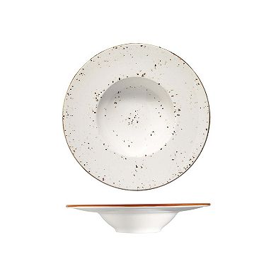 Grain dia.11" h:2.5" 14 oz. Round Decorated Porcelain Bowl (Set of 2)