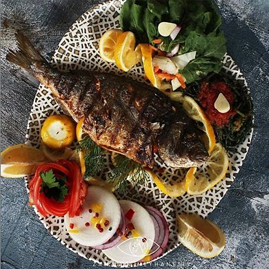 Lapya Wood 9.5" x 7.5" Organic Shape Decorated Porcelain Plate (Set of 4)