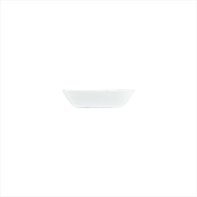 Porcelain Delta-Coupe 6.5" x 4.75" x h:1.5" 12 oz. Rectangular White Porcelain Deep Plate (Set of 4)