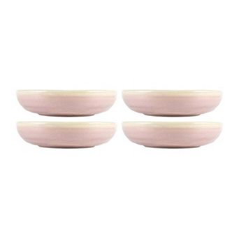 Pink Pott dia.7.25" h:1.75" 22 oz. Round Pink Porcelain Bowl (Set of 4)