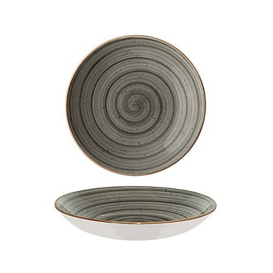 Space dia.9" h:2" 34 oz. Round Grey Porcelain Bowl (Set of 4)