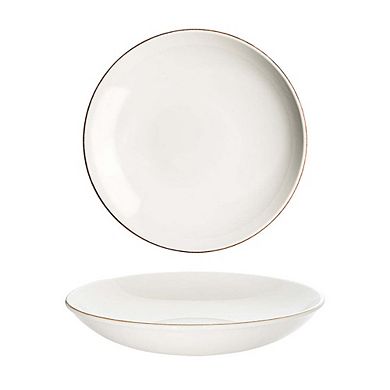 Retro dia.10" h:2" 44 oz. Round Decorated Porcelain Bowl (Set of 2)