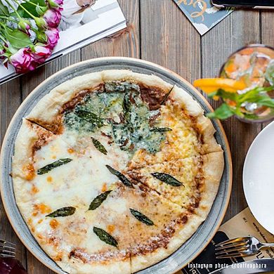 Space dia.12" Round Grey Porcelain Plate (Set of 4)