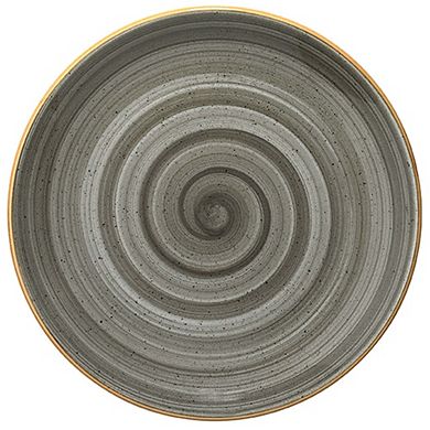 Space dia.12" Round Grey Porcelain Plate (Set of 4)