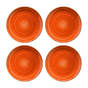 Terracota dia.10.5" Round Terracotta Porcelain Plate (Set of 4)