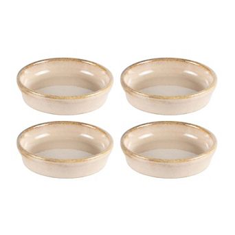 Sand dia.4" h:1" 1 oz. Round Beige Porcelain Bowl (Set of 4)