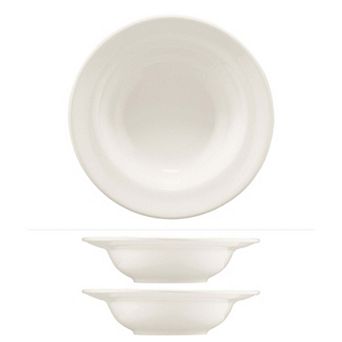 Banquet dia.10.25" h:2.5" 25 oz. Round Warm White Porcelain Bowl (Set of 2)