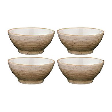 Terrain dia.4.75" h:2.25" 10 oz. Round Brown Porcelain Bowl (Set of 4)