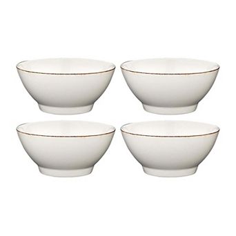 Retro dia.5.5" h:2.75" 15 oz. Round Decorated Porcelain Bowl (Set of 4)