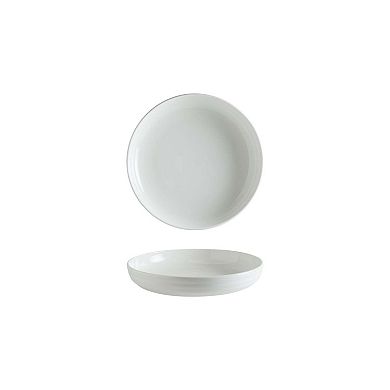 Pott dia.7.25" h:1.75" 22 oz. Round Warm White Porcelain Bowl (Set of 2)
