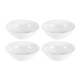 Porcelain Delta-Coupe dia.7.5" h:2.5" 25 oz. Round White Porcelain Bowl (Set of 4)