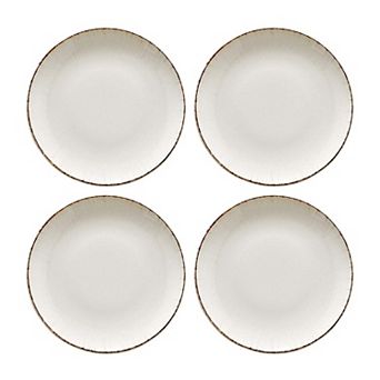 Retro dia.10" Round Decorated Porcelain Plate (Set of 4)