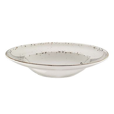 Grain dia.10.75" h:2.25" 16 oz. Round Decorated Porcelain Bowl (Set of 2)