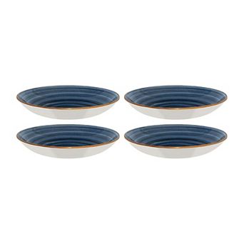 Dusk dia.9" h:2" 34 oz. Round Blue Porcelain Bowl (Set of 4)