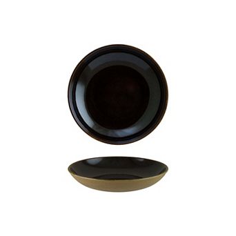 Sphere Earth dia.9" h:2" 34 oz. Round Black Porcelain Bowl