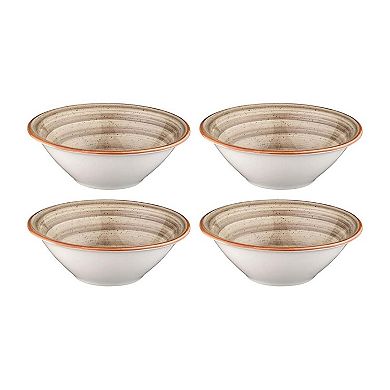 Terrain dia.6.25" h:2" 13 oz. Round Brown Porcelain Bowl (Set of 4)