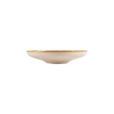 Sand dia.9.75" h:2" Round Beige Porcelain Deep Plate
