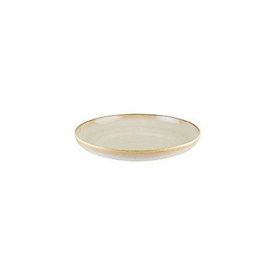 Sand dia.9.75" h:2" Round Beige Porcelain Deep Plate