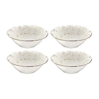 Grain dia.6.25" h:2" 13 oz. Round Decorated Porcelain Bowl (Set of 4)