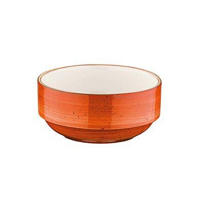 Terracota dia.4.75" h:2" 12 oz. Round Terracotta Porcelain Bowl (Set of 4)