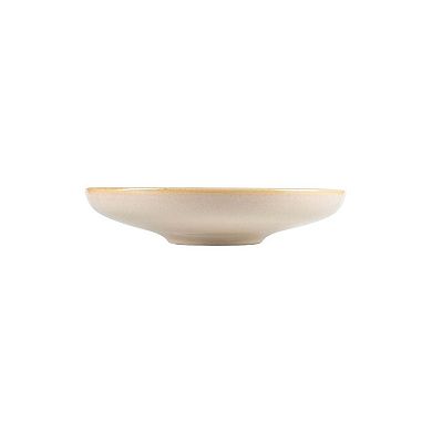 Sand dia.10.75" h:2.25" Round Beige Porcelain Deep Plate