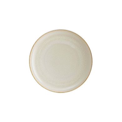 Sand dia.10.75" h:2.25" Round Beige Porcelain Deep Plate