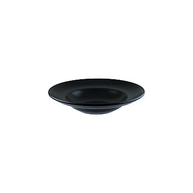 Notte dia.10.75" h:2.25" 16 oz. Round Black Porcelain Bowl (Set of 2)
