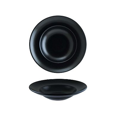 Notte dia.10.75" h:2.25" 16 oz. Round Black Porcelain Bowl (Set of 2)