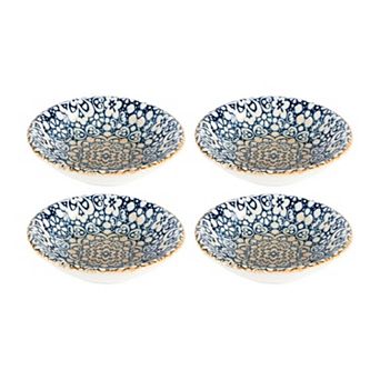 Alhambra dia.3.5" h:1" 2 oz. Round Decorated Porcelain Bowl (Set of 4)